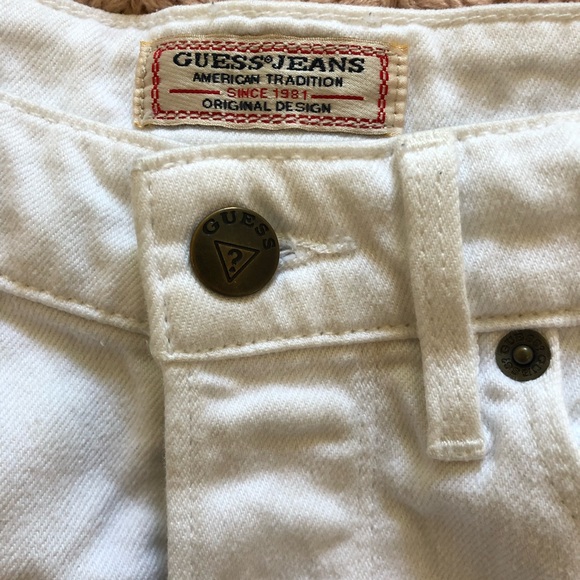 GUESS White Ripped Shorts - Picture 2 of 4